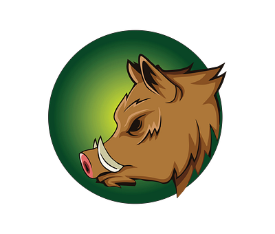 Spine Chilling Boar Vector graphic design illustrator png