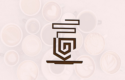 L+G Logo branding coffee cup grid logo cup logo design grid logo lg coffee cup logop lg letter logo logo logo design logotype mark gd minimalistic logo