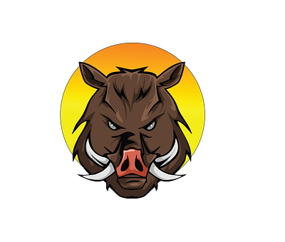 Terrifying and Determined Boar Vector 3d animal vector boar vector graphic design illustrator png vector art