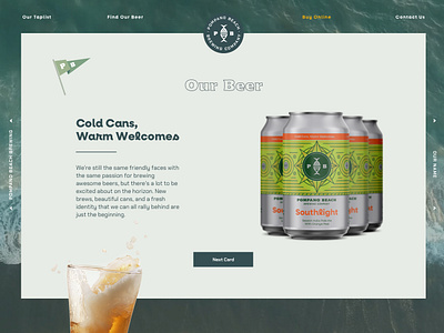 Pompano Beach Brewing Site beer beer website florida landing page ui web