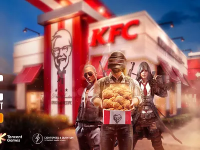 KFC Tournament - PUBG Mobile (Free PSD) cover design manipulation poster social media