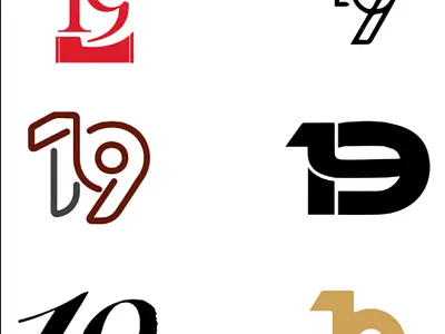 19 logo branding logo