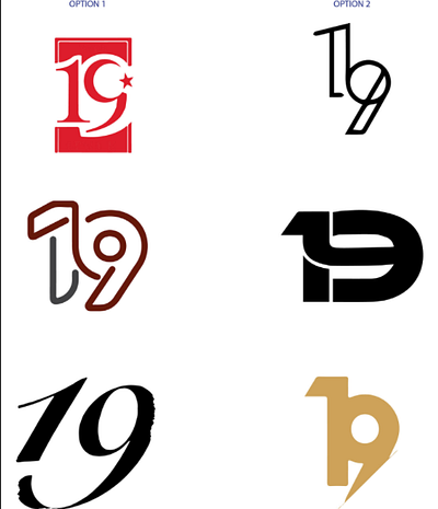 19 logo branding logo