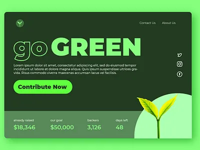 go Green adobe adobexd branding dailyui design green illustration logo photoshop ui vector