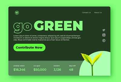 go Green adobe adobexd branding dailyui design green illustration logo photoshop ui vector