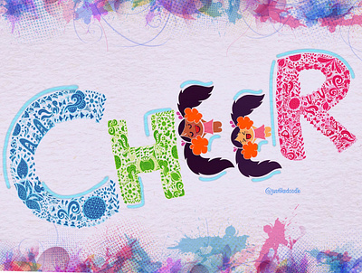 Cheer! Word Doodle cheer design digitalartist digitaldoodle doodle doodleart doodles doodling etsy font garima madavi illustration illustrations illustrator indianart indianartist justlikedoodle wallart word words