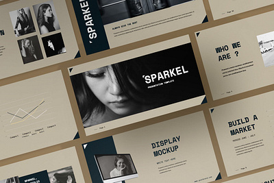 Sparkle Creative branding clean color cretaive deck designposter fashion google slides guidelines keynote logo text lookbook minimal moodboard pitchdeck portfolio powerpoint presentation simple template