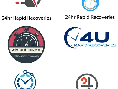 24hr Rapid Recoveries logo branding graphic design logo