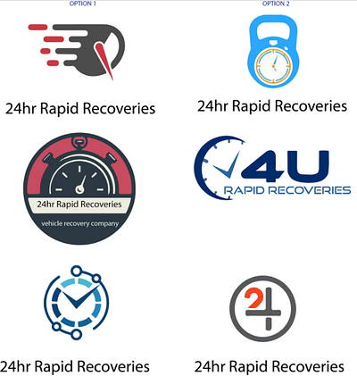 24hr Rapid Recoveries logo branding graphic design logo