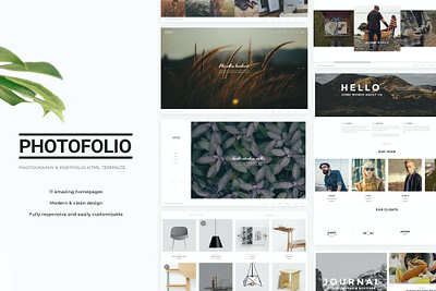 Photofolio - Photography & Portfolio HTML Template app blog business clean creative design freelancer gallery html illustration personal photography portfolio template ui ui design ux ux design web website