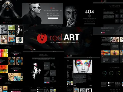 Red Art - Multipurpose Portfolio HTML Template app art black branding dark design digital freelancer html illustration logo multipurpose portfolio purpose ui ui design ux ux design web website