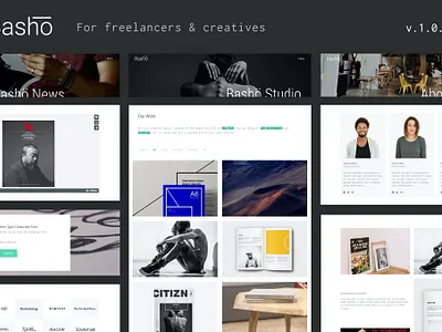 Basho - A Creative HTML5 Template for Freelancers app design freelancer graphic design html illustration logo motion graphics template ui ui design ux ux design website