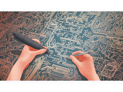 Artificial Intelligence ai editorial illustration publishing