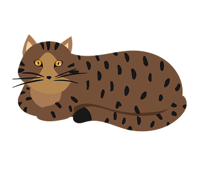 Fat Bengal Cat Vector 3d graphic design illustrator file illustrator png