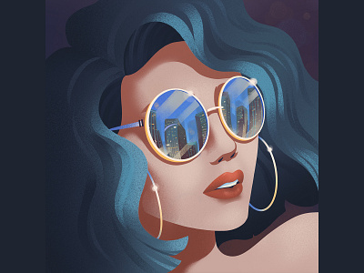 City Nights ep illustration portrait