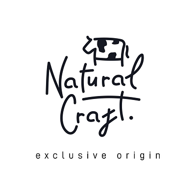 Natural Craft Milk branding design logo milk typography