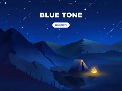 蓝色调 illustration