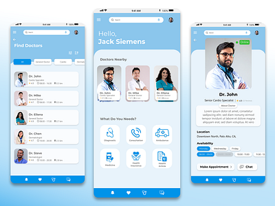 Medical and Doctor Mobile App app appointment book branding design doctor doctors hospital illustration medic medical medicine mobile typography ui ux vector