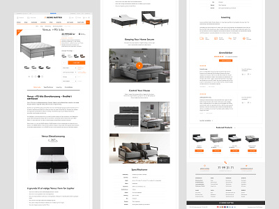 Product page design for Bedre Nætter website / Magento 2 basov bed bedroom bedtime branding ecommerce ecommerce design eu family graphic design interior magento 2 magento2ecommerce minimal orange product page shop store ui web