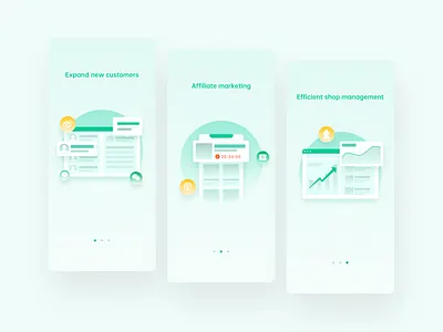 Merchant system guide page illustration