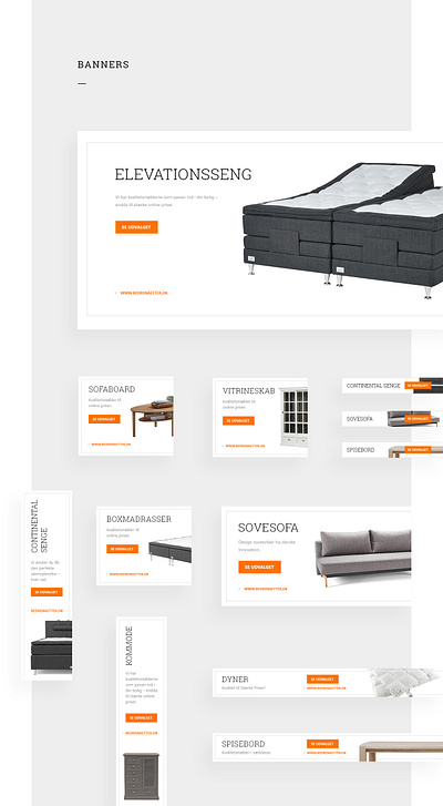 Banners design for Bedre Nætter website banners bed bedroom bedtime branding ecommerce ecommerce design europe family graphic design interior logo magento 2 magento2ecommerce minimal orange shop store ui web