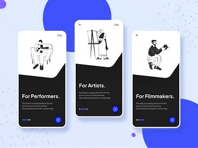 Creative App Onboarding UI Design Concept app design app ui app ui design clean concept design creative app ui figmadesign minimal mobile app mobile design mobile login ui mobile ui onboarding onboarding screens onboarding ui design splashscreen ui web web app ui
