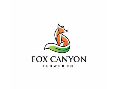 fox leaf logo animal animals branding character design fox green icon illustration illustrator leaf logo orange ui ux vector