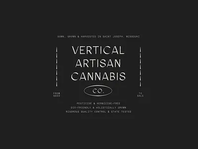 Vertical 🍃 artisan branding cannabis design illustration logo missouri type typography weed