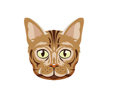 Delightful Bengal Cat Vector 3d graphic design illustrator png