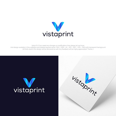 Vistaprint Logo Design Concept 3d animation branding creative design design graphic graphic design icon illustration logo logo design logo maker logodesign modern logo motion graphics technology logo ui