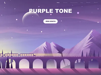 紫色调 illustration