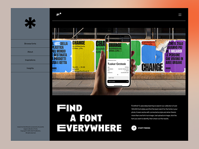 Fontifind*© | Font Detection App Website app application design hero interface landing ui unikorns ux website
