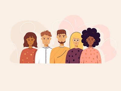 Trendy People Portraits design face fashion flat human illustration job life man people portrait profession trendy vector woman work