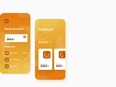 Dashboard - Bank Account branding logotype mobile design ui ui design ux vector