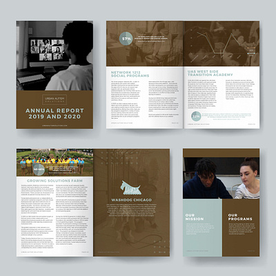 Urban Autism Solutions Annual Report annual report branding design layout