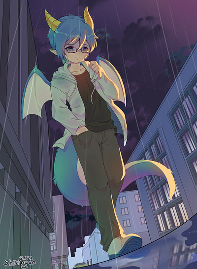 Night Rain design illustration
