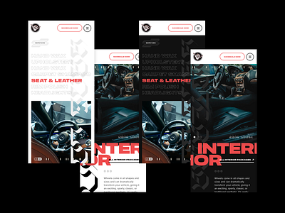 Hang Loose Detailing - Mobile Dark vs Light art direction cars darkmode design grid grid layout interface light mobile mockup services sportsdesign ui ux visual design web design