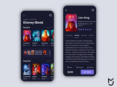 Disney iBook App Mockup aladdin cars cinderella disney disney app disney application disney mockup disney ui disney website frozen frozen app hercules incredibles jungle book lion king lion king app little mermaid mulan toy story wreck it ralph