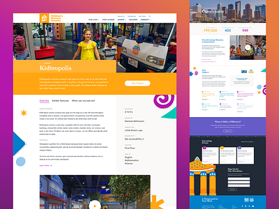 Children’s Museum Houston Website children colorful events family houston illustration kids museum ui ui design webflow website