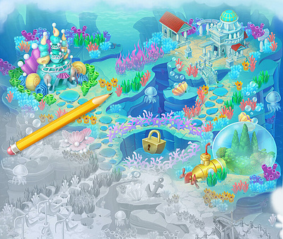Match 3 Games Design 2d 3d art branding design environment games illustration ui