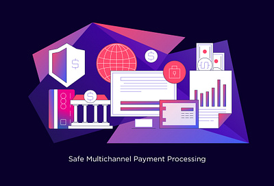 Safe global payment and online banking illustration design graphic design illus illustration