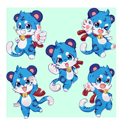 Cute Tiger Mascot design illustration