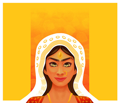 Indian Bride adobe illustrator affinity affinity desginer bride character design design digital art illustration illustrator india indian indian bride ipad vector illustration