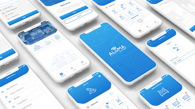 Aloma Smart adobe xd aloma smart app app design blue easy home icons illustrator lifestyle remote control smart device smart home smart home automation app ui user interface ux vector