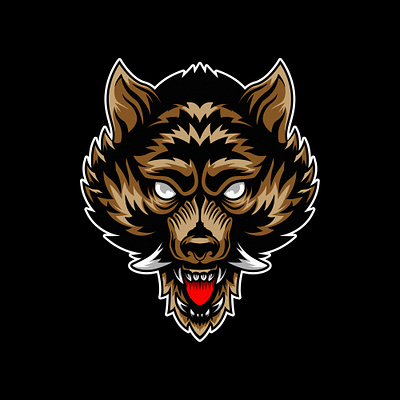 Wolf asia china design graphic illustration illustration art vector