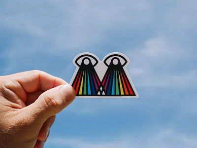I See Everything 01 color eyes illustration rainbow sticker sticker mule