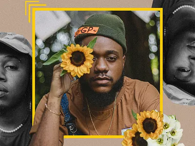 Sunflower Gian design digital collage graphic design illustration