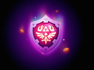 Hylian shield affinity designer breath of the wild illustration legend of zelda link shield vector