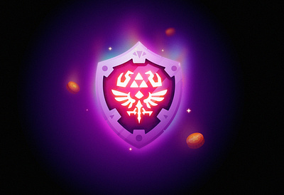 Hylian shield affinity designer breath of the wild illustration legend of zelda link shield vector