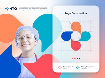 Health Top Questions Logo Construction brand brand identity branding community app community logo cross logo cross medical doctor app health health logo icon ios logo logo design mark medical app medical logo medicine startup symbol